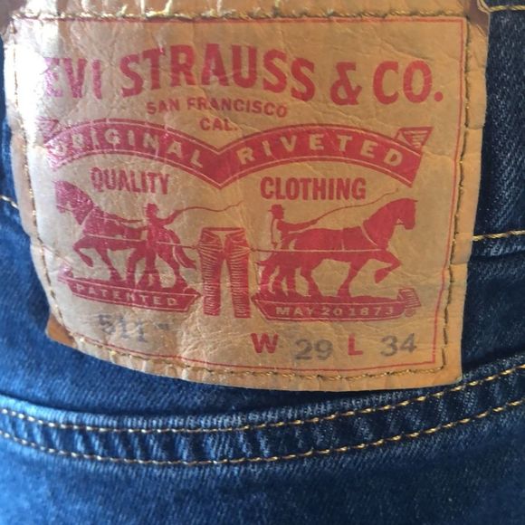 Levis 511 Jeans waist 29/34 length red logo on pocket - Picture 4 of 16
